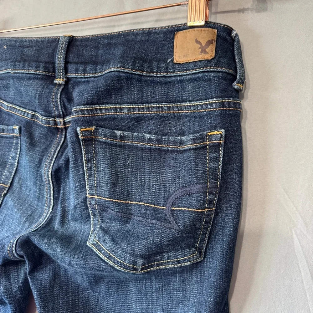 American Eagle Womens Artist Crop Stretch Capris Size 6 Blue Capsule Normcore - Picture 5 of 6